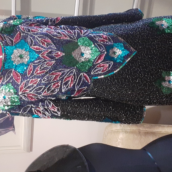 Vintage sequence Designer New Year Dress - Picture 2 of 6